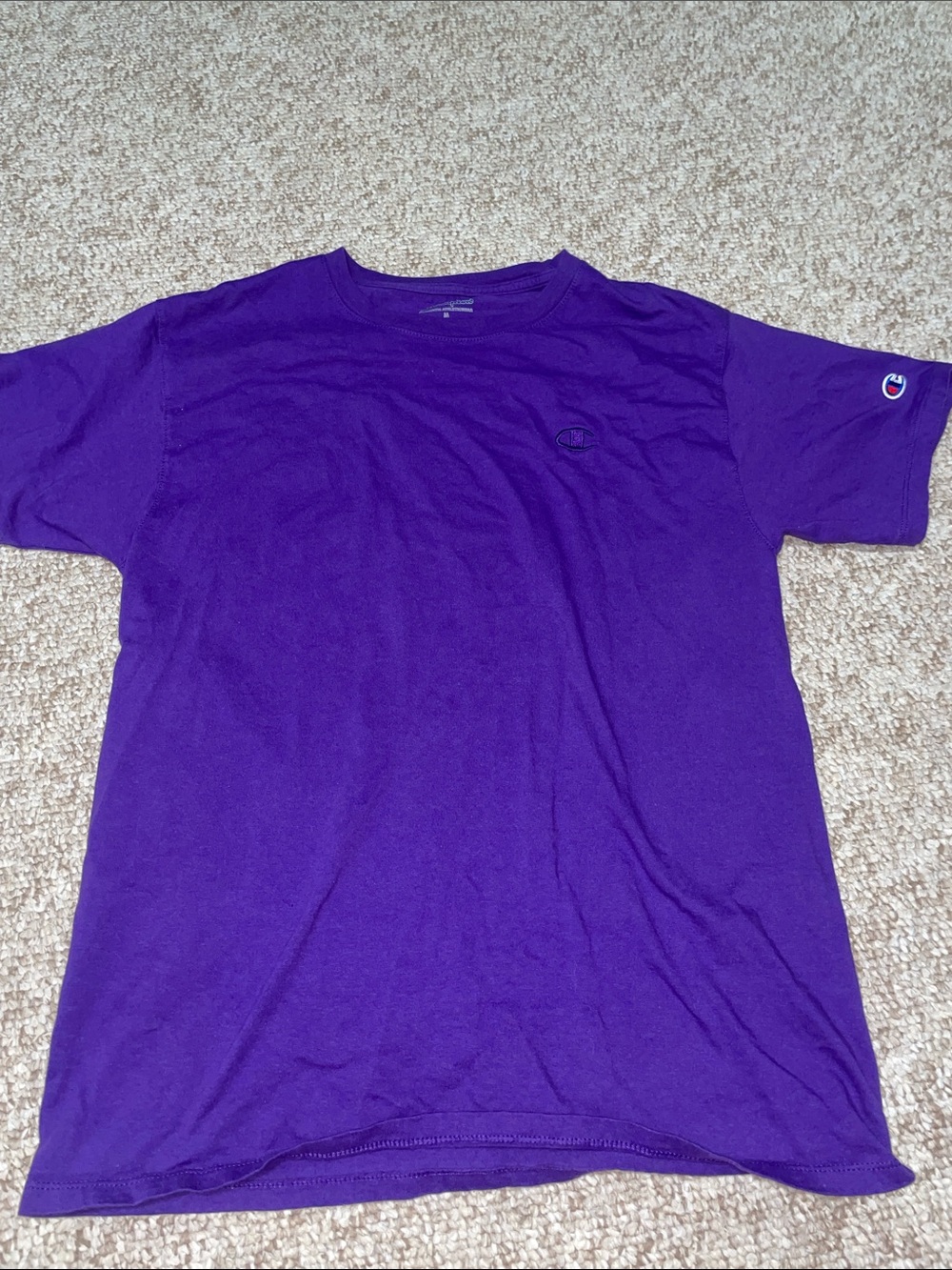 Champion Purple Short Sleeve Logo Tee